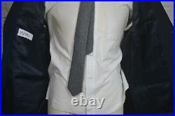 Issimo Mens Navy Blue ITALIAN Wool Stripe Pleated 2pc Suit 43R Jacket 38/29 Pant
