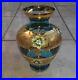 Italian-Glass-Blue-Gold-Hand-Painted-Flower-Vase-Center-Piece-Art-Decor-Italy-01-ovr