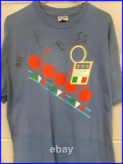 Italian National Soccer Team World Cup 94 Autographed Shirt RARE PIECE