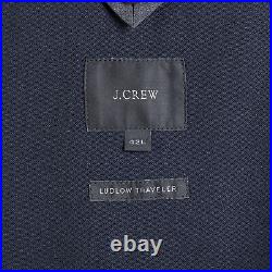 J CREW Blazer Mens 42L Ludlow Traveler Navy Blue Italian Wool Jacket A0536