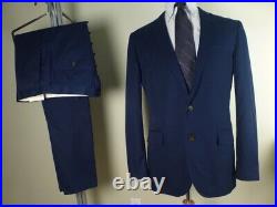 J. CREW Ludlow Slim Suit 40R W32 Excellent Condition Blue Italian Cotton