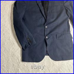 J. CREW Ludlow Suit 36R W30 Blue Italian Cotton Slim CARPINI