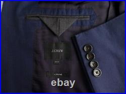 J. CREW Ludlow Suit 36R W30 Blue Italian Cotton Slim CARPINI