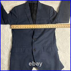 J. CREW Ludlow Suit 36R W30 Blue Italian Cotton Slim CARPINI