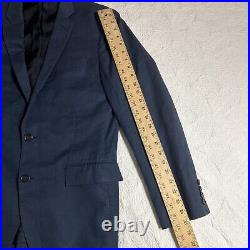 J. CREW Ludlow Suit 36R W30 Blue Italian Cotton Slim CARPINI