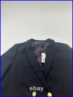 J. Crew Blazer Womens 16 Blue Italian Wool Dover G7102 NWT