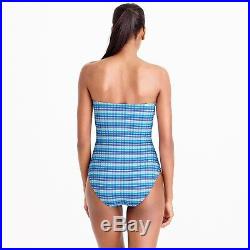 J. Crew Convertible one-piece swimsuit in Italian puckered plaid Size 8 #F9789 J