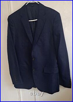 J Crew LUDLOW Career Jacket Blazer Mens 38R Wool Navy Blue ITALIAN FINE WOOL