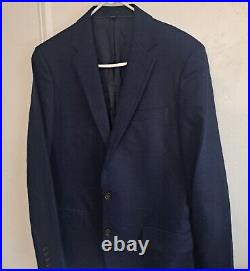 J Crew LUDLOW Career Jacket Blazer Mens 38R Wool Navy Blue ITALIAN FINE WOOL