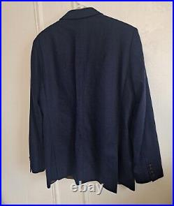 J Crew LUDLOW Career Jacket Blazer Mens 38R Wool Navy Blue ITALIAN FINE WOOL