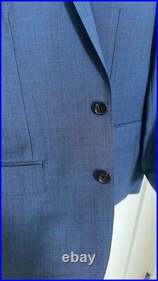 J Crew Ludlow 2-Piece Slim Fit Suit Coastal Blue Italian Wool 40R 33x32