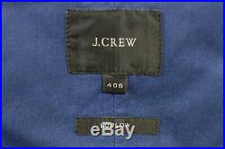 J. Crew Ludlow Blue Italian Cotton Patch Pocket Unlined Sportcoat Jacket 40S