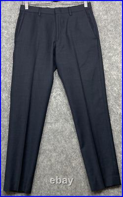 J. Crew Ludlow Slim Fit Suit Mens 34S Blue Italian Worsted Wool 30x28 Pants 2 Pc