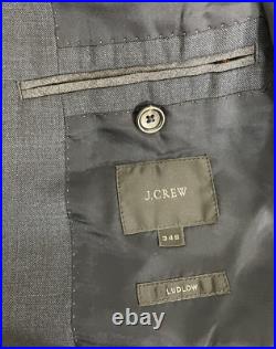 J. Crew Ludlow Slim Fit Suit Mens 34S Blue Italian Worsted Wool 30x28 Pants 2 Pc