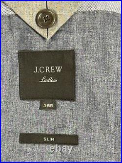 J. Crew Ludlow Slim-fit suit jacket in in union blue Italian cotton oxford 38 R