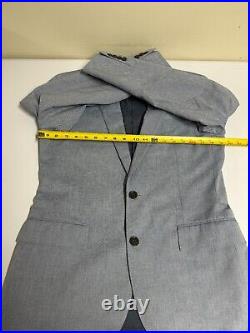 J. Crew Ludlow Slim-fit suit jacket in in union blue Italian cotton oxford 38 R