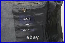 J. Crew Ludlow Solid Blue Italian Wool 2 Pc Suit Jacket Pants Sz 38R