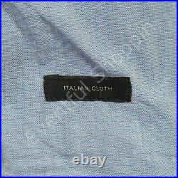 J Crew Ludlow Suit Mens 42L Blue Italian Wool Linen Chambray 2B 2V Flat Front