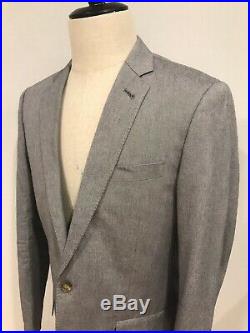 J Crew Mens 2-Piece Ludlow Italian Oxford Cotton Suit Jacket Pants 38R 32x32