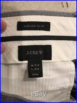 J Crew Mens 2-Piece Ludlow Italian Oxford Cotton Suit Jacket Pants 38R 32x32