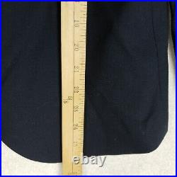 J Crew Parke Womens Blazer Size 4 Blue Italian Stretch Wool Shawl Collar NWT