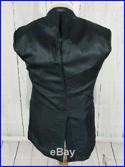 Jones New York 2-Piece Suit 38R 2 Button 34x30 Pleated Front Pinstripe Wool Blue