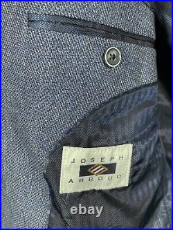 Joseph Abboud Signature 2Btn Blazer Jacket Mens 42 L Blue Italian Linen Cotton