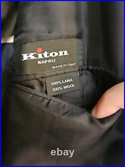 Kiton Napoli Blazer 42R Surgeon Cuff Navy Blue Italian Sport Coat Jacket