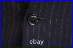 LNWOT $2000 Pal Zileri Blue 2 Piece Flat Front Suit EU 58 / US 48R