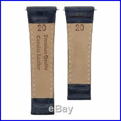 Leather Band Strap Italian For Rolex Daytona 116519 + End Piece Blue Short #4dep