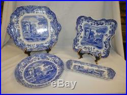 Lot Of 4 New Spode Blue Italian Serving Pieces Made In England