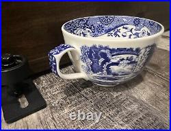 Lot Three Piece Set Portmeirion Home & Gifts Blue Italian Jumbo Teacup & Saucers