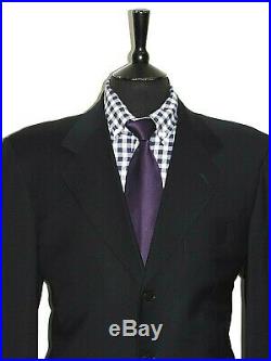 Luxury Mens Pal Zireli Italian Made 2 Piece Black Suit 40r W34 X L30.5