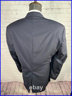 MAJER Mens Navy Blue ITALIAN Wool Classic Fit Sport Coat Blazer Jacket 44L