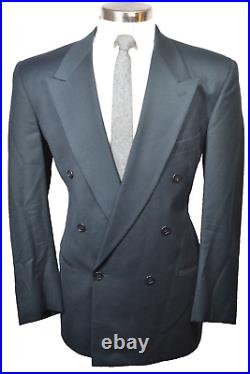 MANI by ARMANI Mens Navy Blue ITALIAN-MADE Wool Sport Coat Blazer Jacket 44L