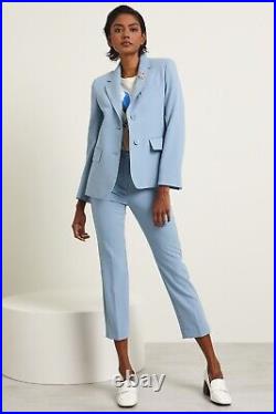 MAX MARA WEEKEND Blazer UVA & RANA Pant Suit Light Blue Italian 50/US 16