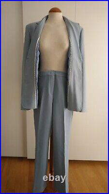 MAX MARA WEEKEND Blazer UVA & RANA Pant Suit Light Blue Italian 50/US 16