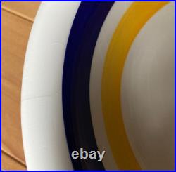 MAX4 by Maxam Italian 4 Coupe Soup Bowls Blue & Yellow Band 8 Made in Italy