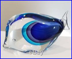 MURANO GLASS FISH 1970's early 80's piece 7 1/2 Pounds preowned