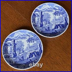 Made In The Uk Spode Blue Italian Petit Plates 2 Pieces