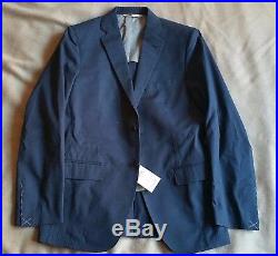 Maurizio Baldassari 48 IT 38 US 100% Cotton Navy Blue 2 Piece Suit Jacket Pants