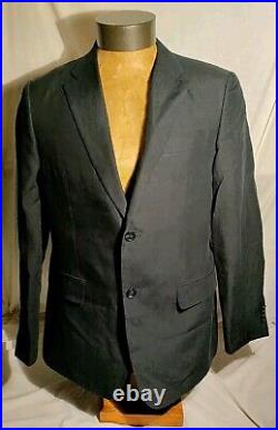 Men John W. Nordstrom Navy Blue Italian Linen Two Button Suit Jacket 40R NWOT