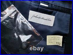 Men John W. Nordstrom Navy Blue Italian Linen Two Button Suit Jacket 40R NWOT