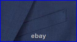 Men's 38 S Bespoke Blue Italian Luiciano Royal Opera Wool Surgeon Cuffs Suit