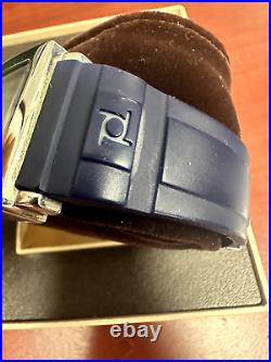 Men's Officina Del Tempo Watch 316L Blue Italian Chronograph With Box/Battery
