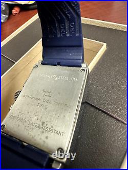 Men's Officina Del Tempo Watch 316L Blue Italian Chronograph With Box/Battery