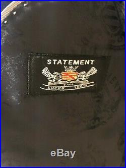 Men's Statement Three Piece Navy Blue Suit 48R