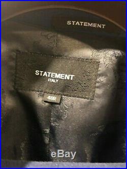 Men's Statement Three Piece Navy Blue Suit 48R