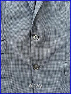 Men's Suit Custom Made Two Piece 40L Deep Blue Italian Lightweight Wool