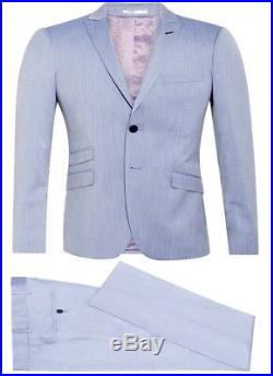 Men slim fit 3 piece suit Light Blue For Weddings Formal Wholesale Price
